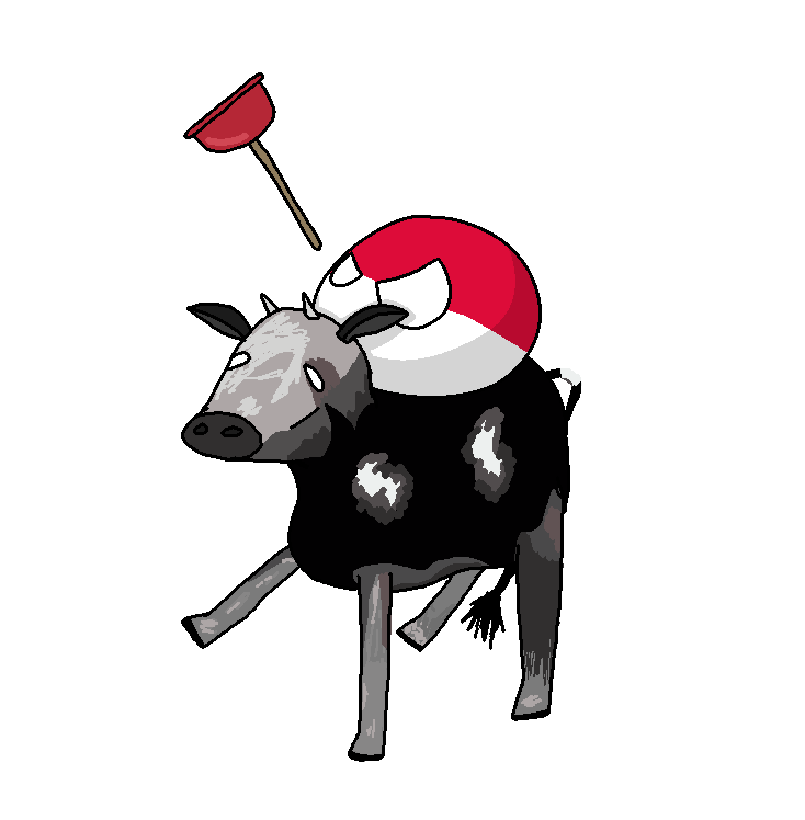 Poland character in battle stance with sword and shield